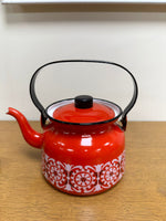 Finel Red Enamel Teapot by Kaj Franck