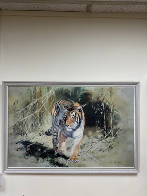 1970's Vintage Retro Bengal Tiger Print By Leonard Pearman