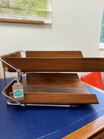 Midcentury Mallod Plywood Desk Filing Rack