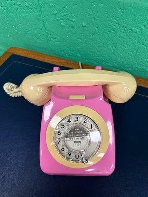 1970's Pink Rotary Telephone