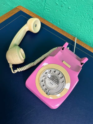 1970's Pink Rotary Telephone