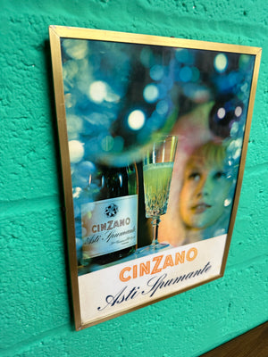 1970s Cinzano Asti Spumante Advertising Sign