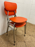 1970s Orange & Chrome Chairs