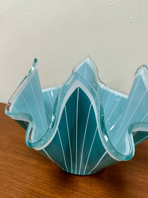 1960's Chance Glass Handkerchief Vase