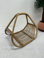 Vintage 1960s Bamboo Magazine Rack or Log Holder