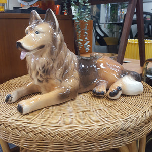 1970s Ceramic German Shepard Dog