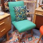 Vintage Reupholstered Green Lounge/Cocktail Chair